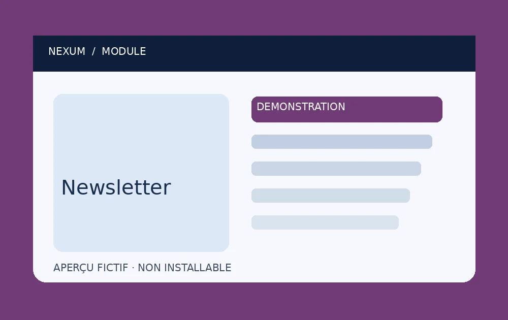 Aperçu fictif de Nexum Newsletter