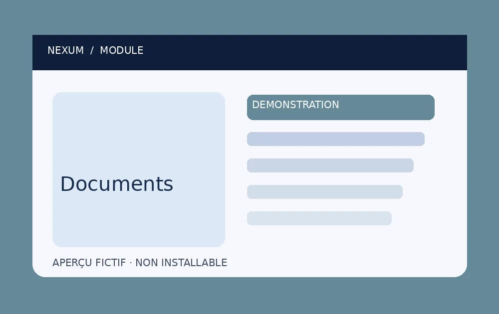 Aperçu fictif de Nexum Documents