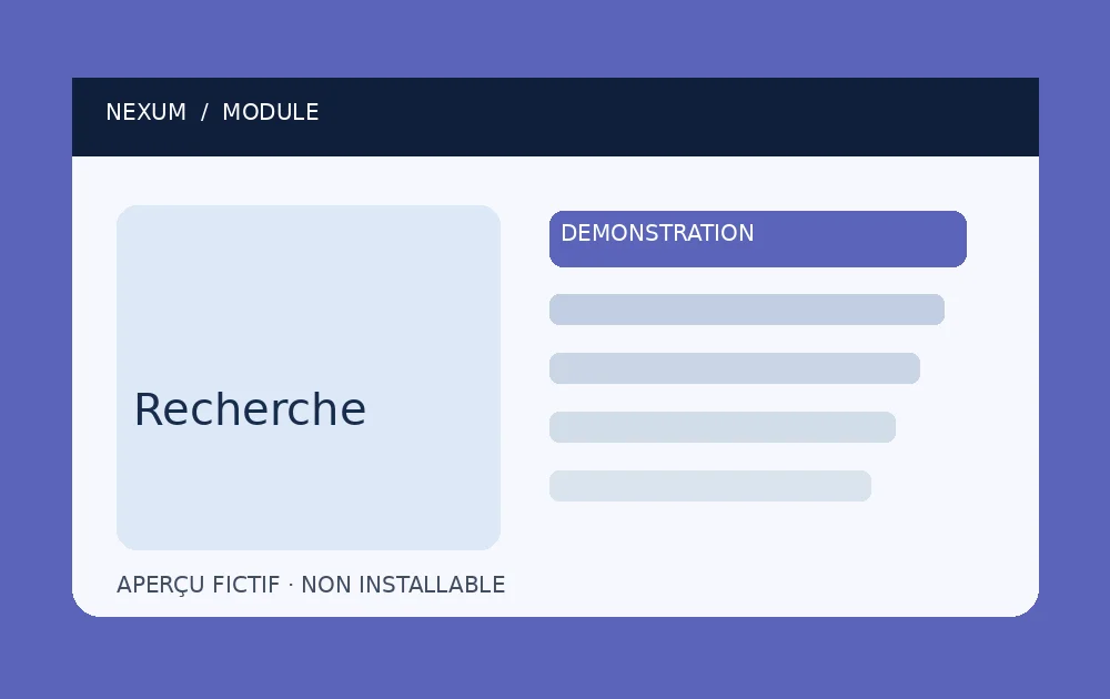 Aperçu fictif de Nexum Recherche