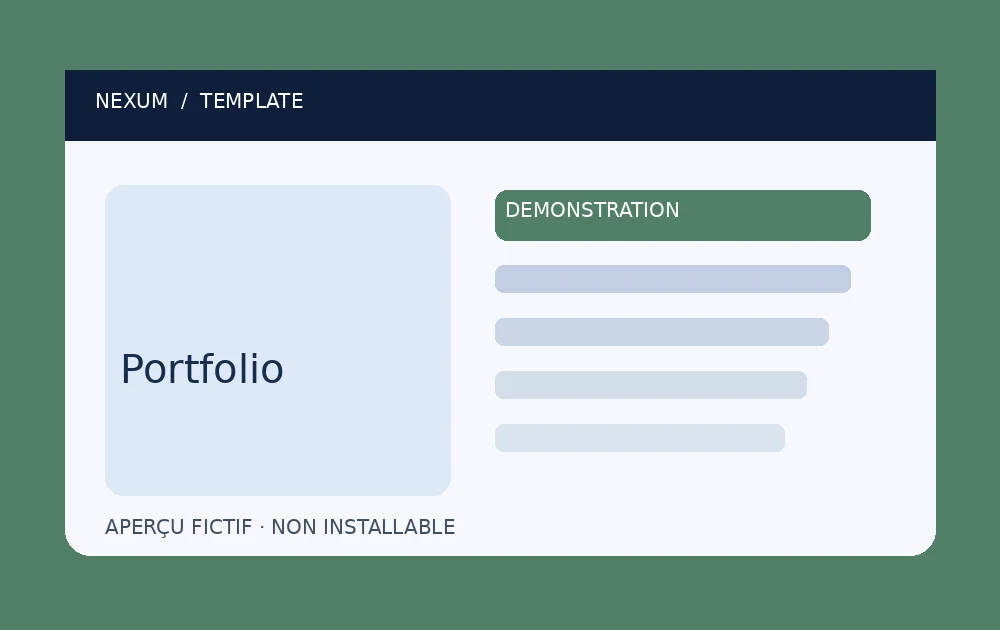 Aperçu fictif de Nexum Portfolio