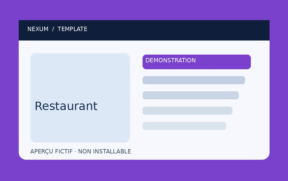 Aperçu fictif de Nexum Restaurant